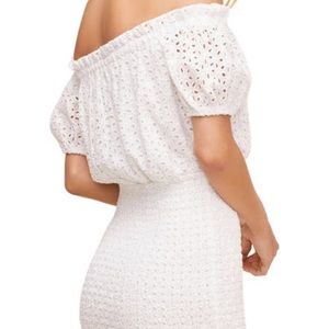 ASTR the Label Off-The-Shoulder Elbow Length Sleeve Desi MII Dress; Small